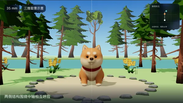 左右或上下的结构围绕一条轴线呼应